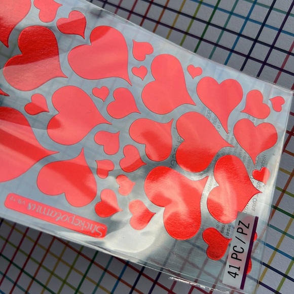 3/15$ 41 pcs Sticko Heart Foil Stickers - Picture 5 of 8